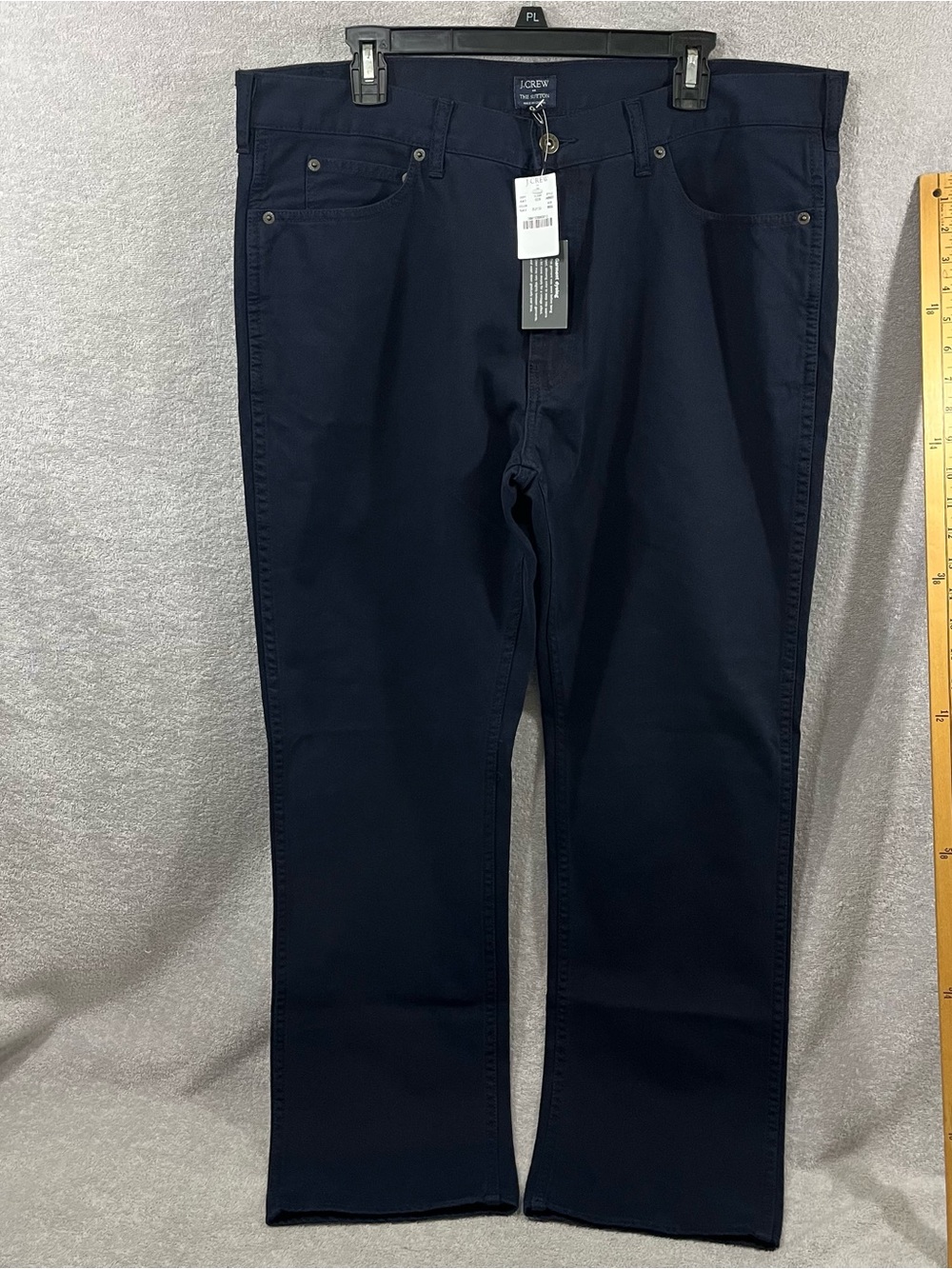 J. Crew Pants Mens 38x32 The Sutton Navy Blue 100% Cotton Straight Leg NWT